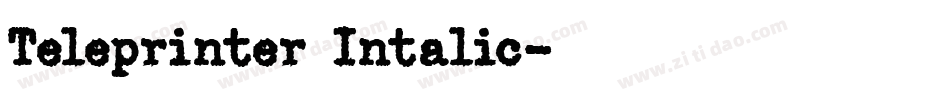 Teleprinter Intalic字体转换